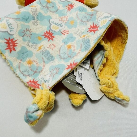 Mary Meyer Raccoon Lil Hero Security Blanket Lovey Blankie Plush Toy Baby Boy - Picture 7 of 12